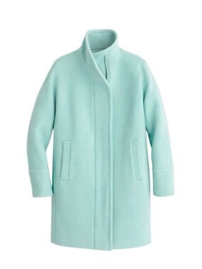 J.Crew Factory Mint Green Wool Blend Cocoon Coat